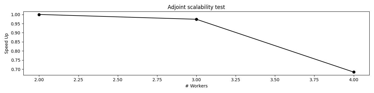 Adjoint scalability test